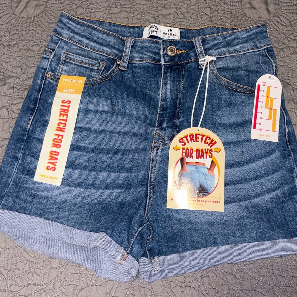Wax Jean Women's Stretch Blue Jean Shorts